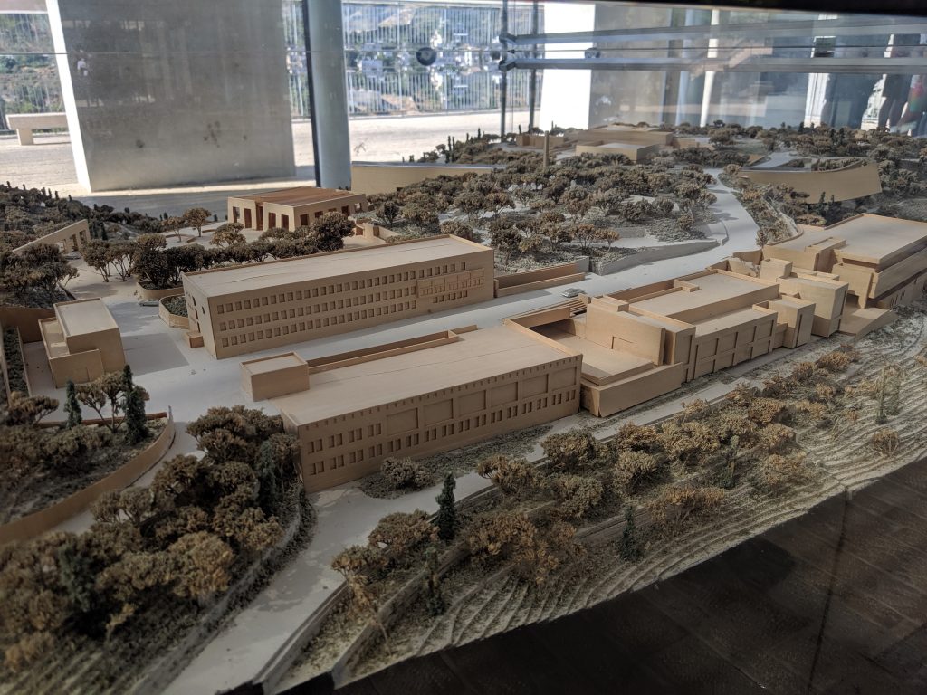A model of the Yad Vashem campus